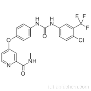 2-piridinecarbossamide, 4- [4 [[[[4-cloro-3- (trifluorometil) fenil] ammino] carbonil] ammino] fenossi] -N-metil- CAS 284461-73-0